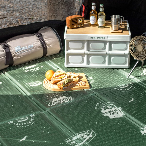 🌈패밀리데이🌈디자인 캠핑매트 특대형 빈티지캠프 (200x180cm)